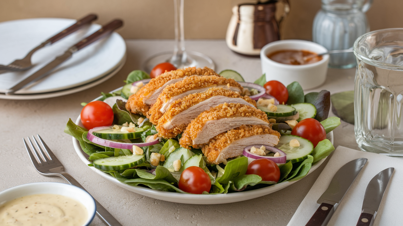 keto fried chicken sald 