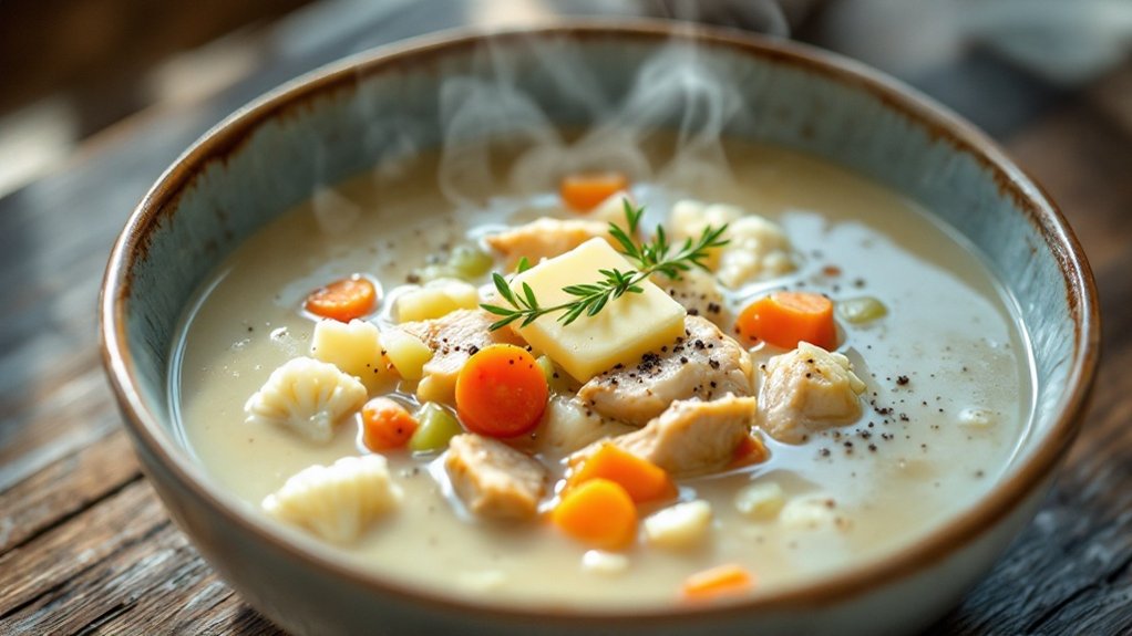 creamy low carb chicken soup