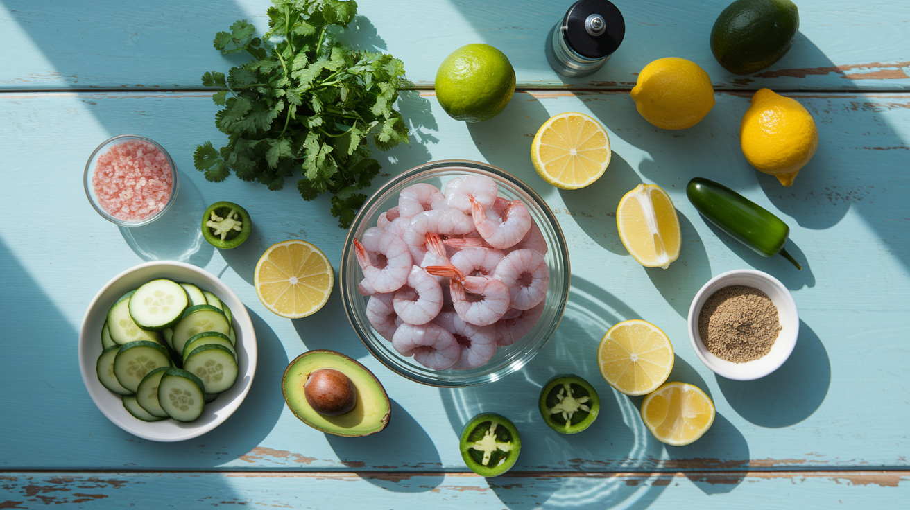 Zesty Shrimp Ceviche (Ketovore Style) with Creamy Avocado Chunks