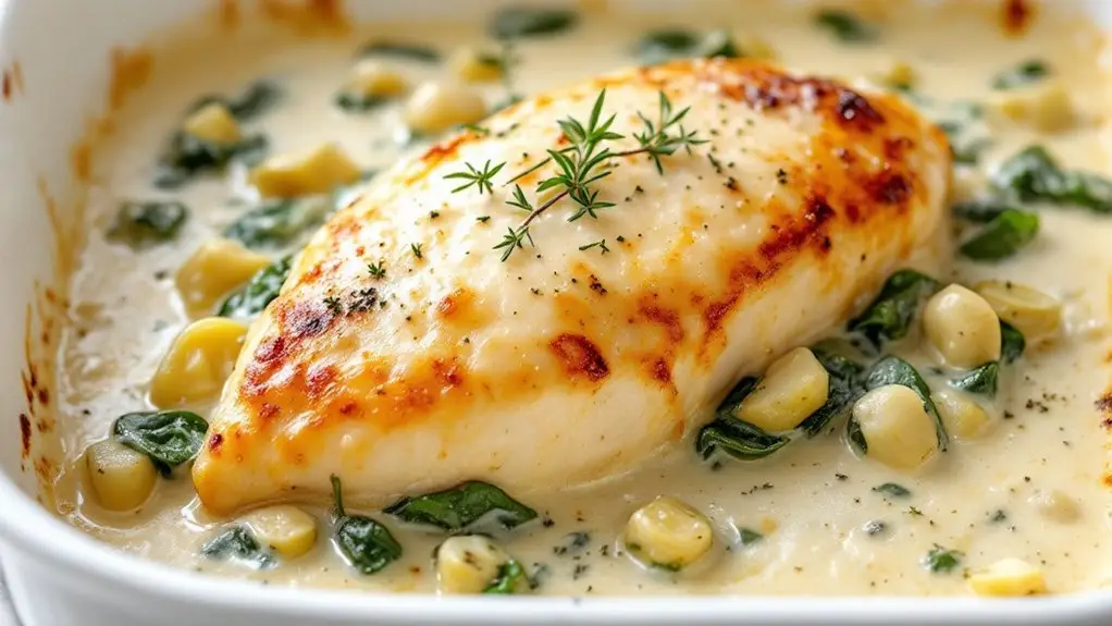creamy spinach artichoke chicken