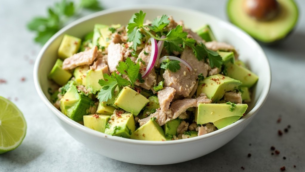 delicious avocado tuna salad