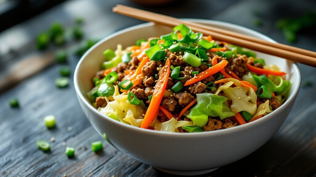 keto friendly egg roll dish