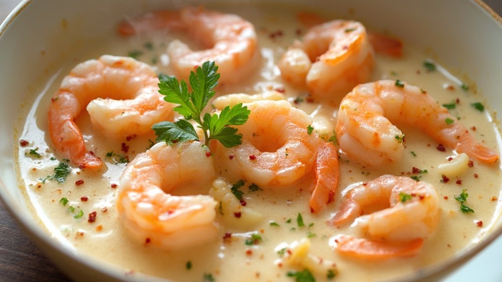 savory shrimp in garlic