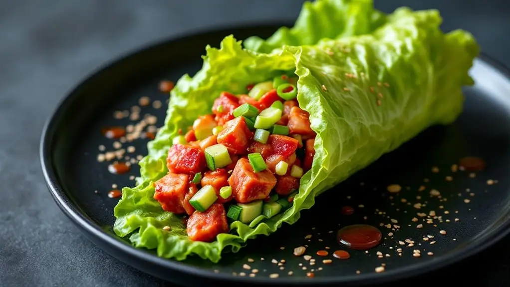tuna salad in lettuce