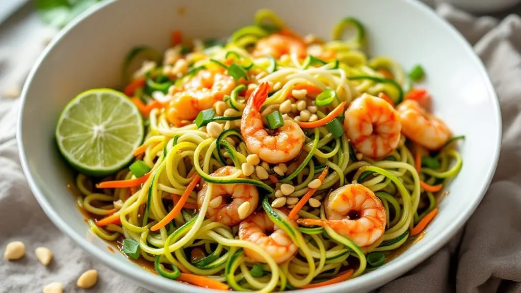 zucchini noodle stir fry dish