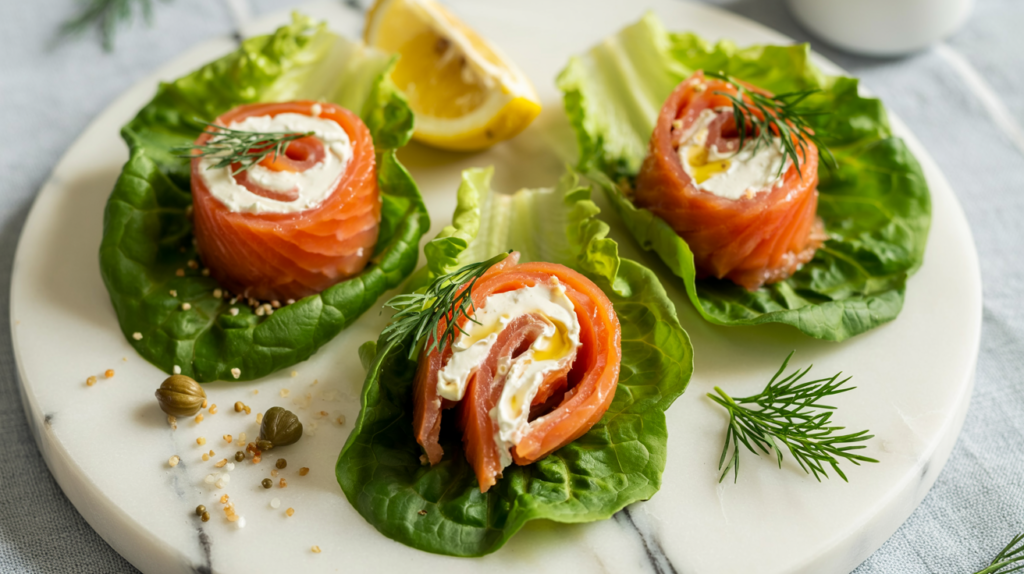 Keto Smoked Salmon Cream Cheese Rolls
