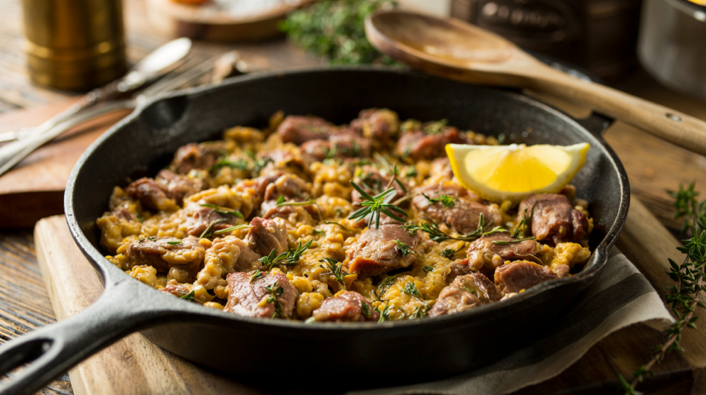 Keto Savory Lamb Brain Scramble with Fresh Herbs: