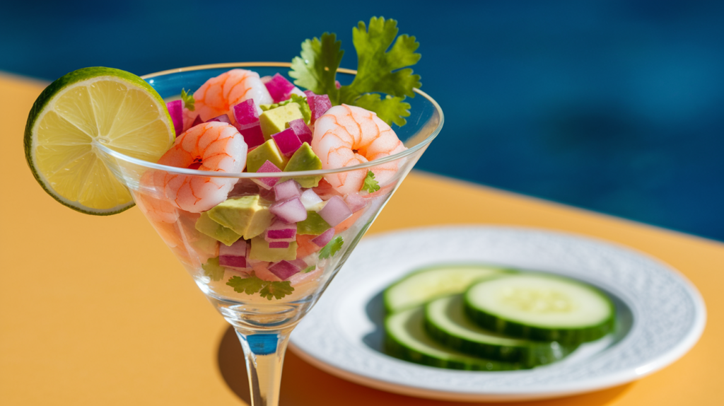Zesty Shrimp Ceviche (Ketovore Style) with Creamy Avocado Chunks