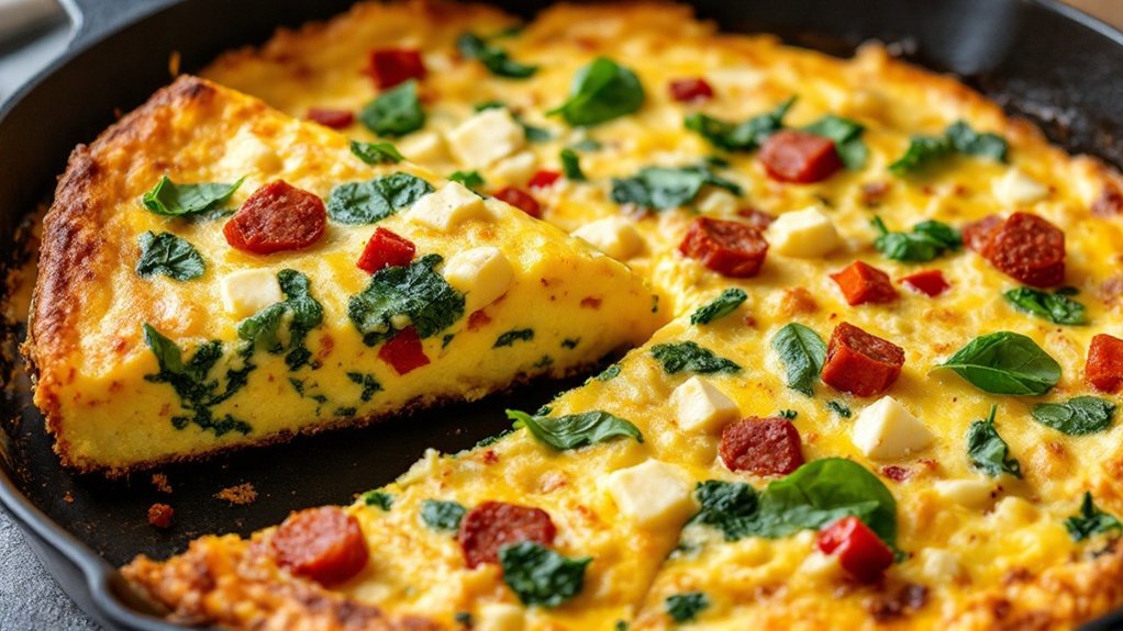 keto frittata with chorizo
