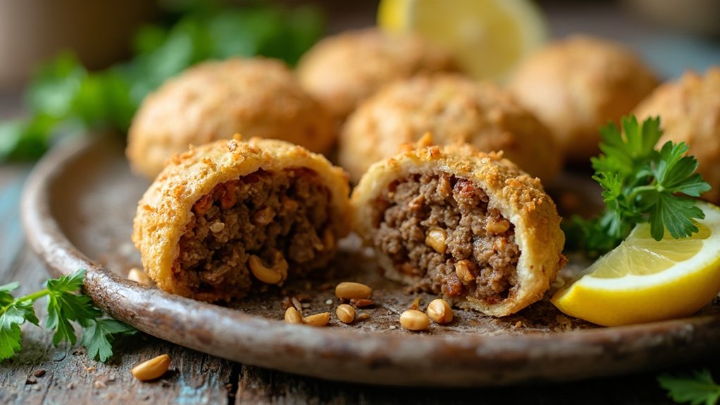 keto kibbeh with almond crust