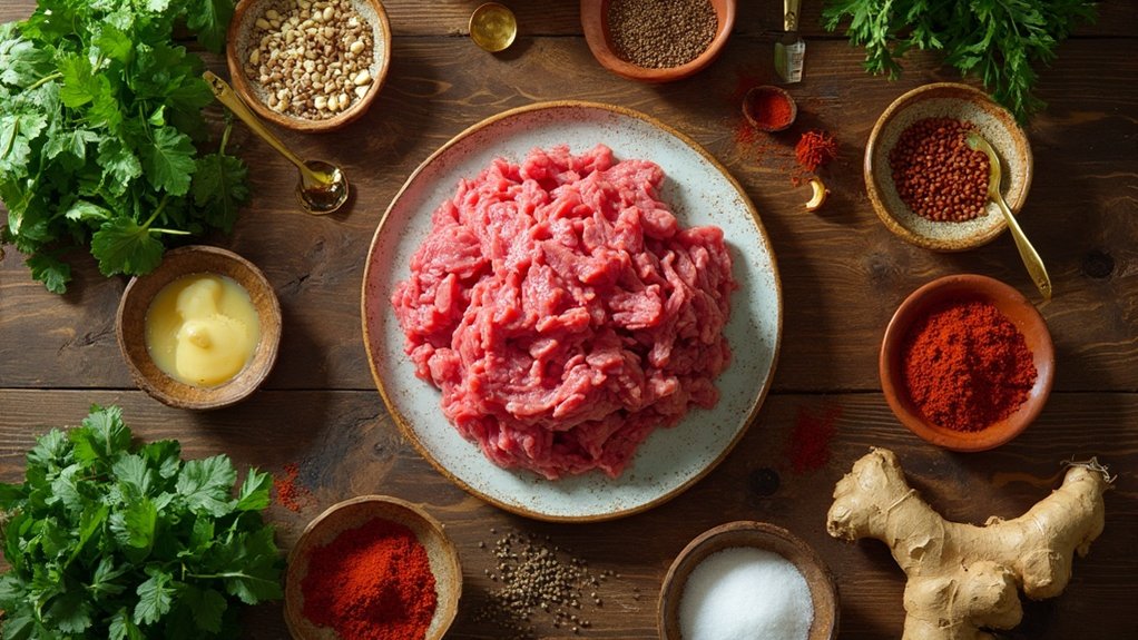 keto kitfo with greens