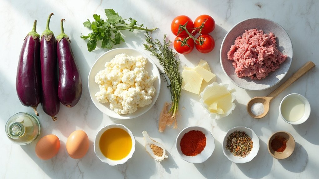 keto moussaka with cauliflower