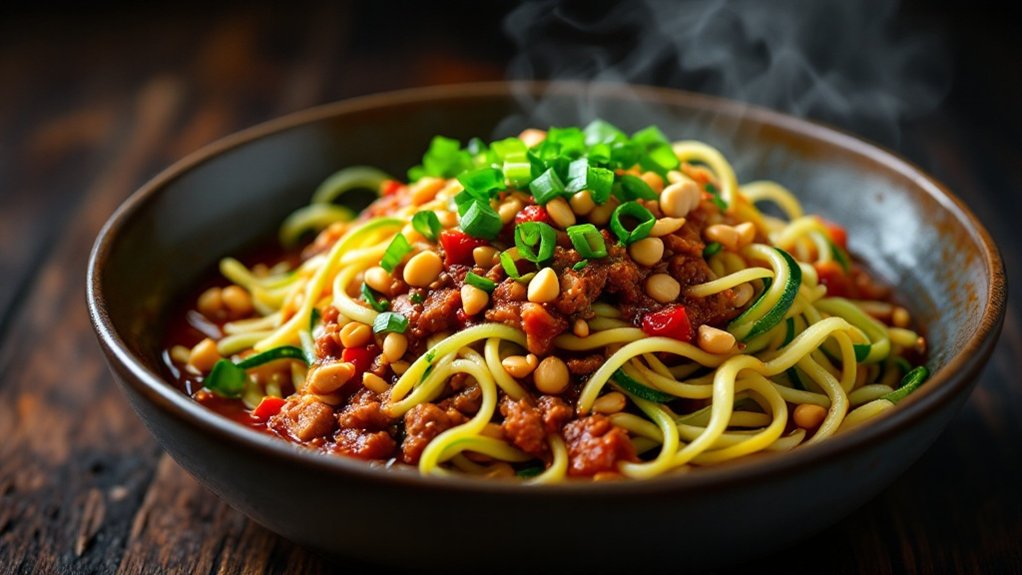 zucchini noodles keto dish