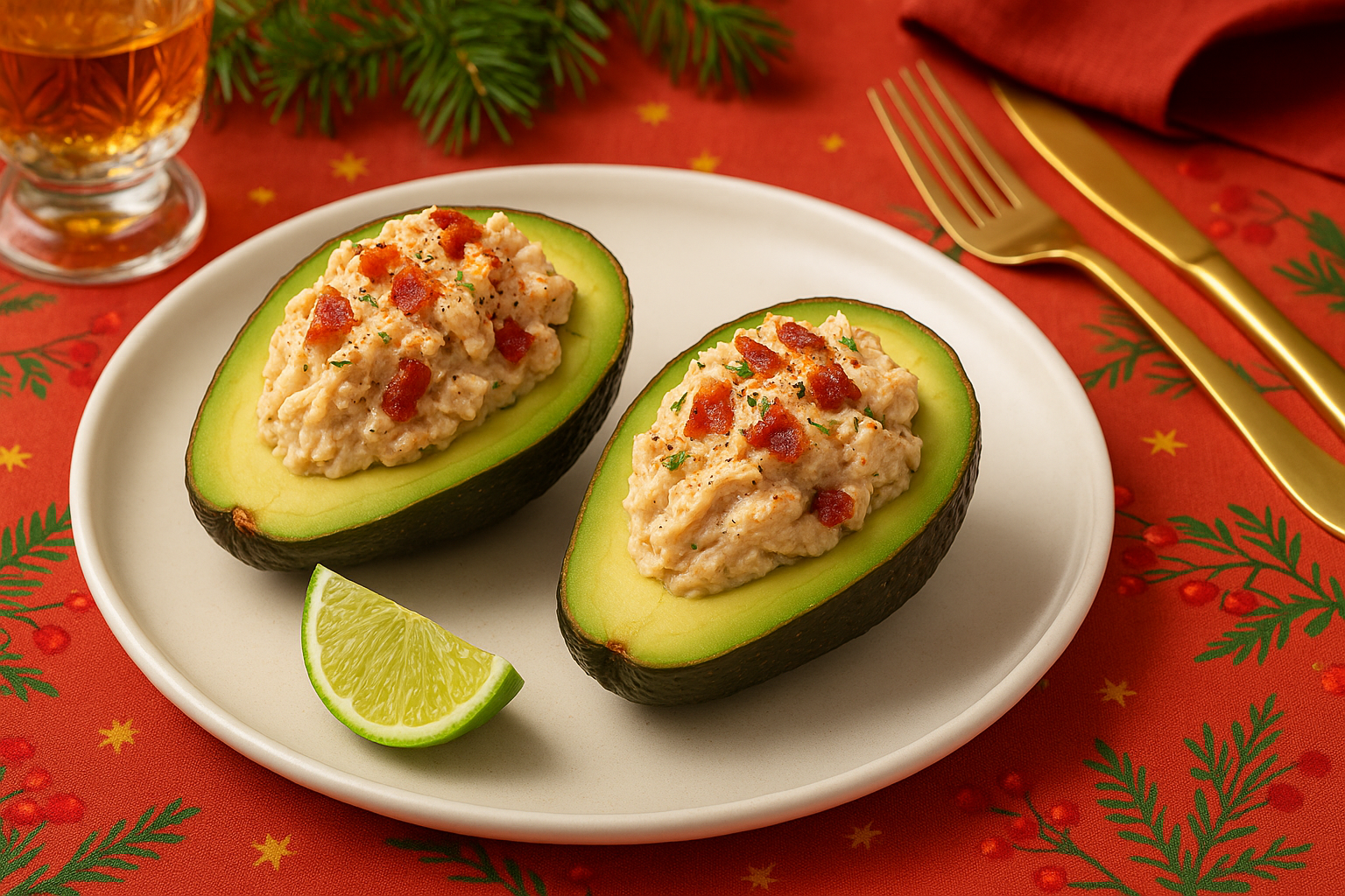 Keto Avocado Chicken Bacon Salad Boats