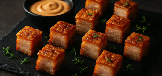 Crispy Carnivore Pork Belly Bites with Spicy Aioli