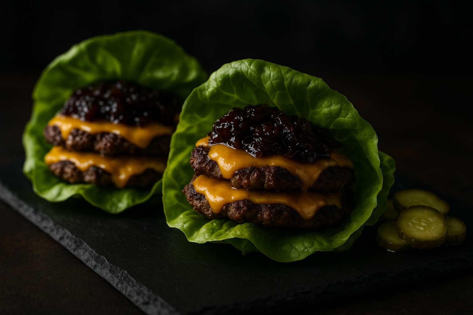 Keto Smash Burgers with Caramelized Onion and Bacon Jam
